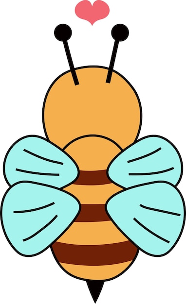 Miłość urocza pszczoła ilustracja