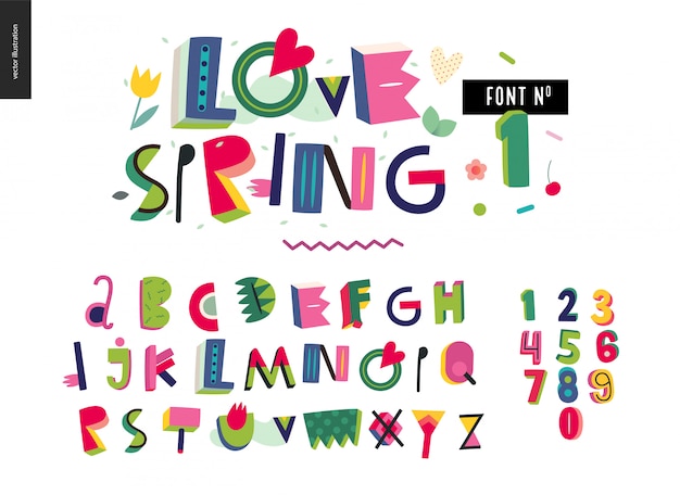 Miłość Zestaw Wiosna Alfabet