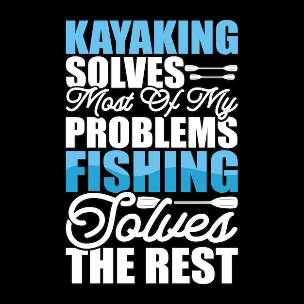 Miłośnik Rybołówstwa Zabawna łódź Wiosłowa Retro Vintage Kayaking T-shirt Design