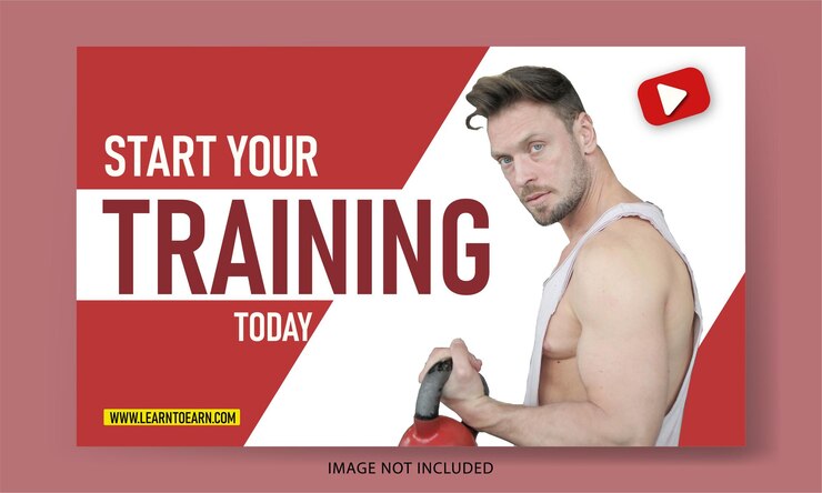 Wektor miniaturka youtube profesjonalna siłownia fitness online zarabianie pieniędzy gry wywiad podcast klucz biznesowy