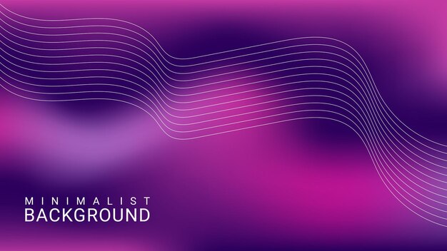 Minimalist abstract gradient background with wavy lines