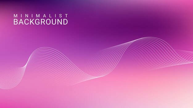 Minimalist abstract gradient background with wavy lines