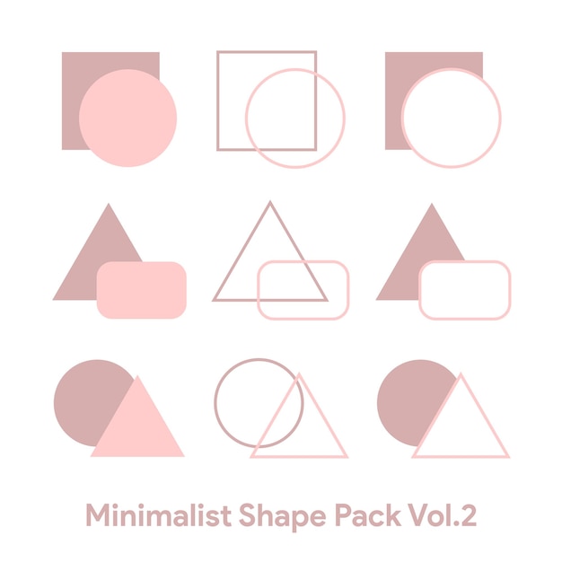 Plik wektorowy minimalist shape pack vol2