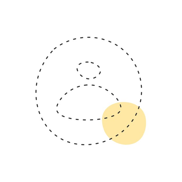 Minimalist User Profile Icon in Dotted Line Style