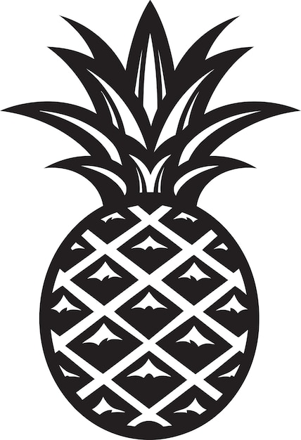 Plik wektorowy minimalistyczna ikona tropikalna, stylowy emblemat ananasa