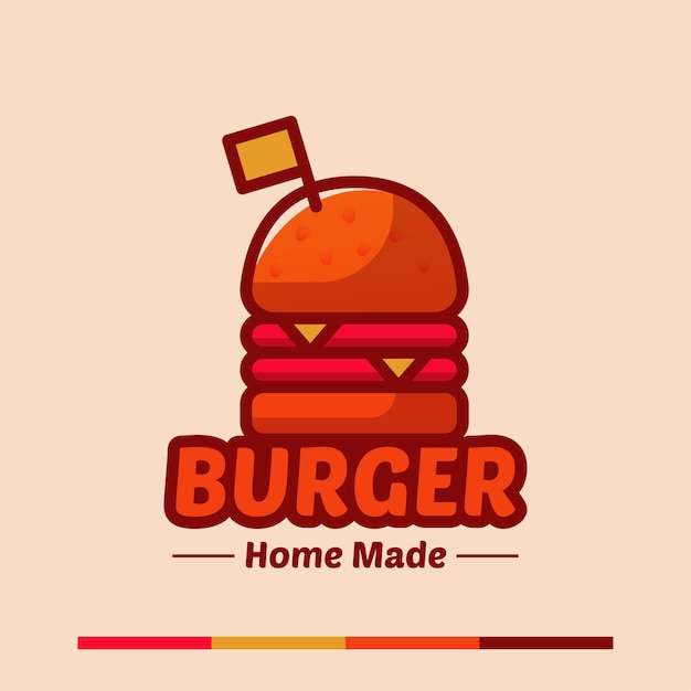 Minimalistyczna Koncepcja Logo Prostego Burgera