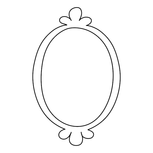 Plik wektorowy minimalistyczna ramka na zdjęcia izolowana na białym tle doodle ilustracja ręcznie rysowane elegancko