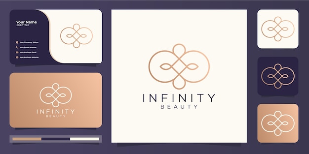 Minimalistyczne Logo Infinity I Projekt Wizytówki