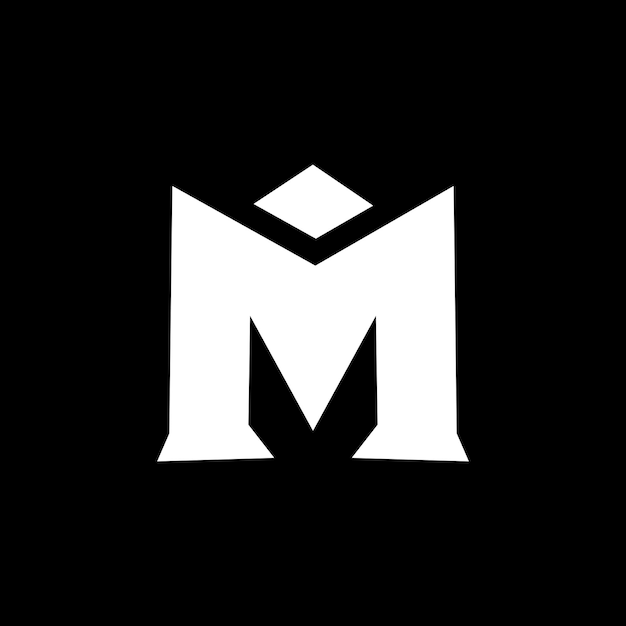 Minimalistyczne logo litery M.