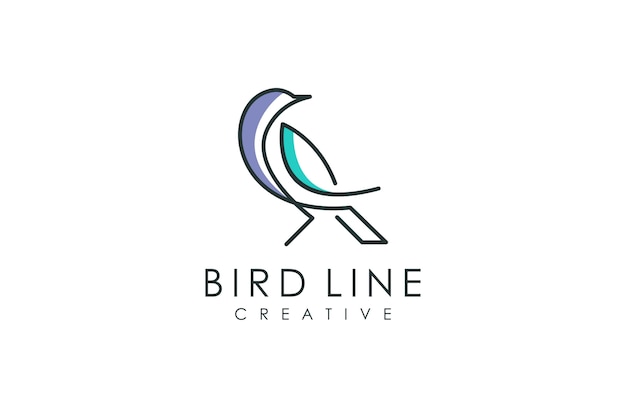 Minimalistyczne Logo Ptaka
