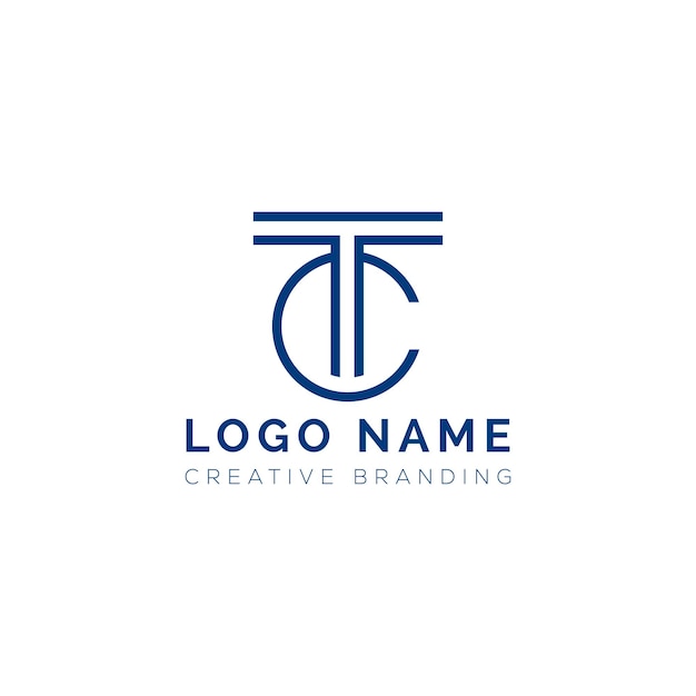 Minimalistyczne logo TC dla marki i tożsamości