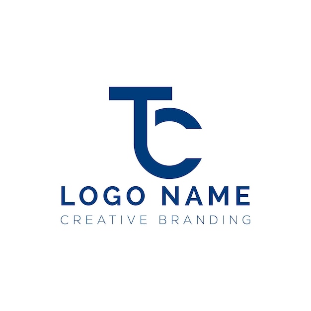Minimalistyczne logo TC dla marki i tożsamości