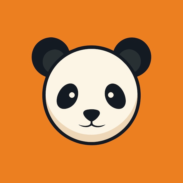 Minimalistyczne logo twarzy pandy
