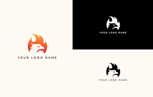 Minimalistyczne nowoczesne logo Phoenix Fire