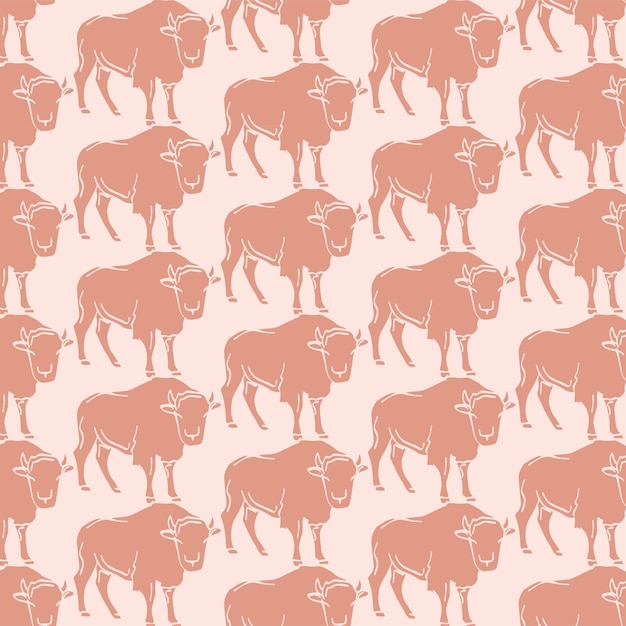 Minimalistyczne ręcznie rysowane tło wzór Buffalo