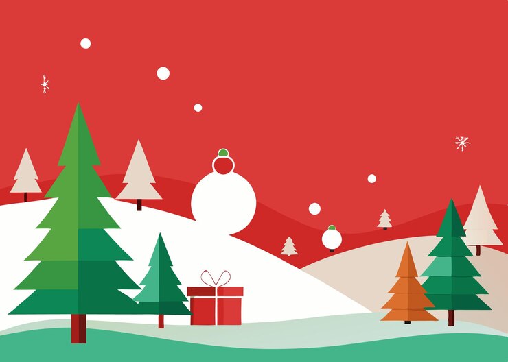 Wektor minimalistyczne tło chirmas z ilustracją wektorową przestrzeni kopiowania