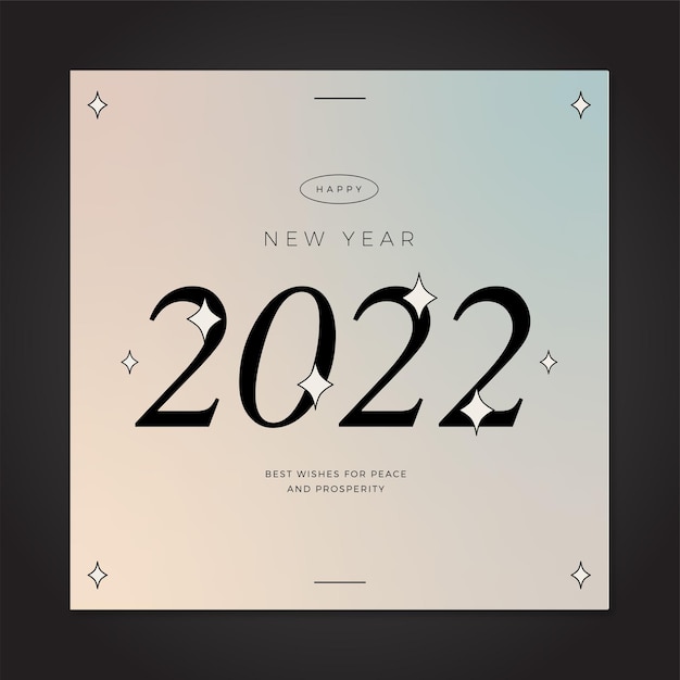 Minimalistyczny Gradient 2022 Post Na Instagramie