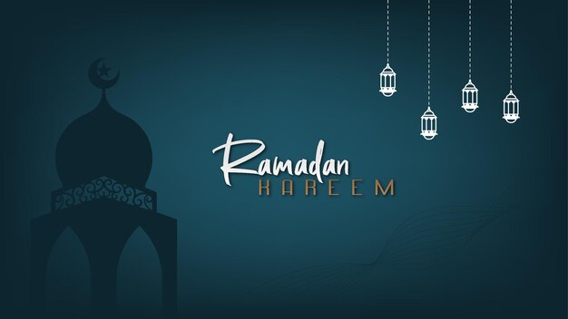 minimalistyczny premium niebieski elegancki wektorowy projekt tapety ramadanu dla świąt islamskich