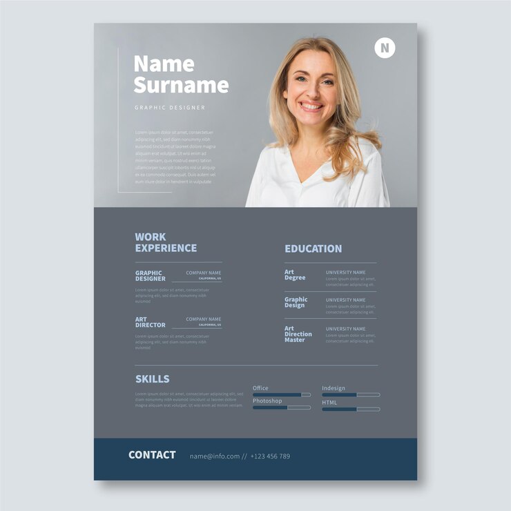Wektor minimalistyczny profesjonalny szablon cv