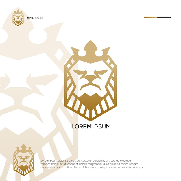 Minimalistyczny Projekt Logo Króla Lwa