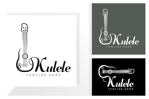 Minimalistyczny Projekt Logo Muzyki Ukulele Ukulele Wektor Gitary Projekt Logo Ukelele