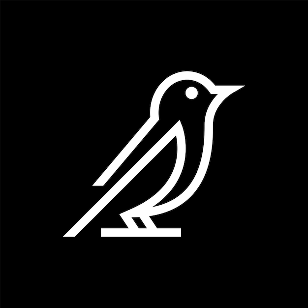 Plik wektorowy minimalistyczny projekt logo ptaka linii