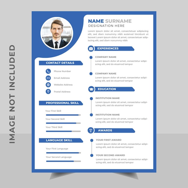 Minimalistyczny Szablon Cv Z Miejscem Na Zdjęcia