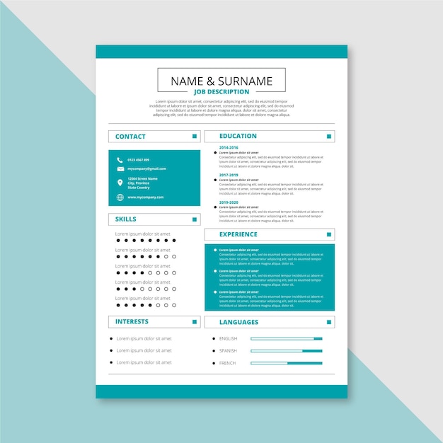Minimalistyczny szablon CV
