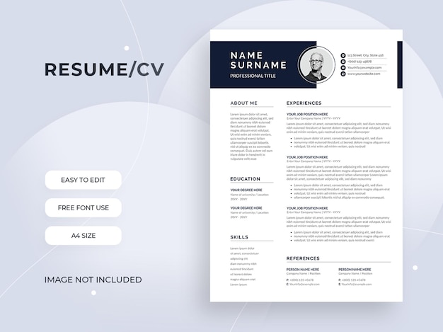 Minimalistyczny szablon cv