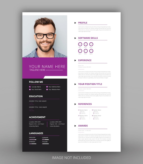 Minimalistyczny szablon CV