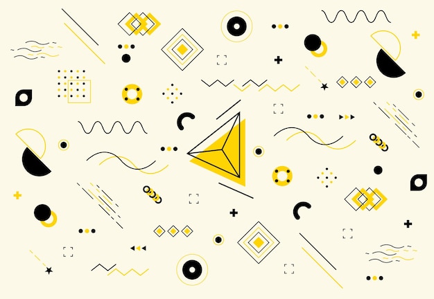 Minimalistyczny szablon graficzny okładki z geometrycznymi kształtami i liniami. Kolorowe tło geometryczne. Ilustracja wektorowa