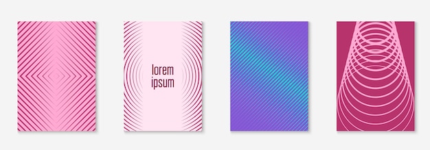 Plik wektorowy minimalistyczny szablon okładki z gradientami