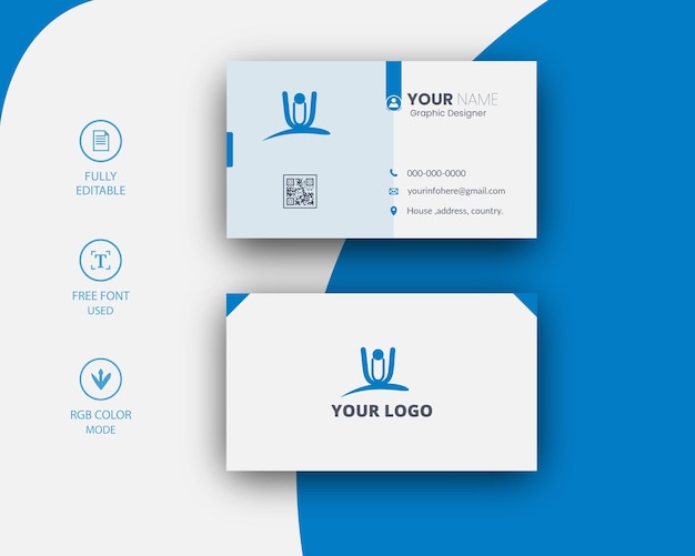Minimalistyczny szablon projektu wizytówki dla biznesu