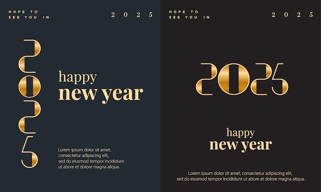 Plik wektorowy minimalistyczny wektorowy nowy rok 2025 z złotymi liczbami premium wektorowe tło dla plakatów kalendarzy pozdrowienia i uroczystości nowego roku 2025