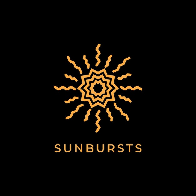 Plik wektorowy minimalistyczny wektorowy projekt logo sunburst