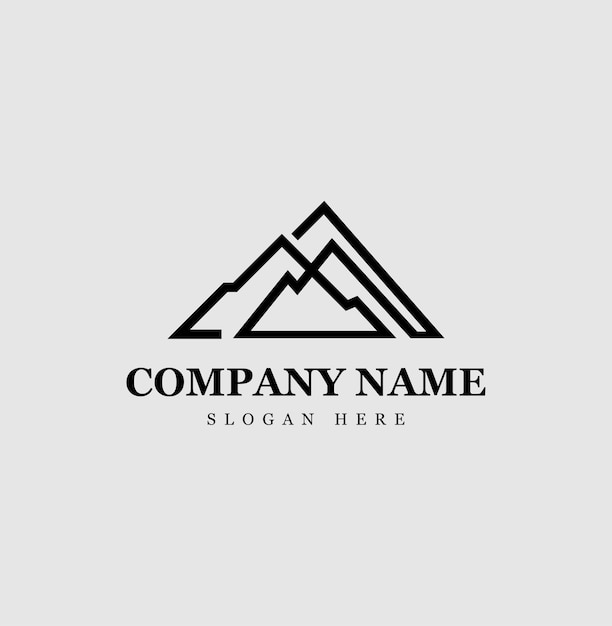 minimalistyczny wzór logo góry