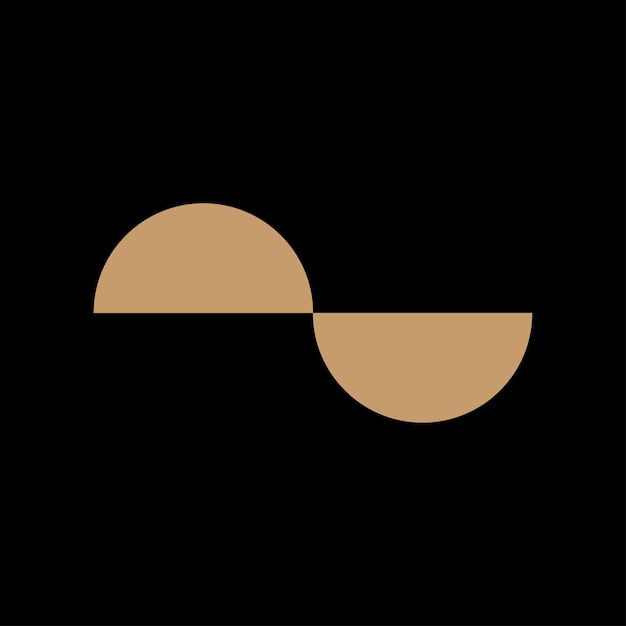 Plik wektorowy minimalistyczny złoty kształt graficzny sylwetka na czarnym tle plakatu lub karty szablon wzór