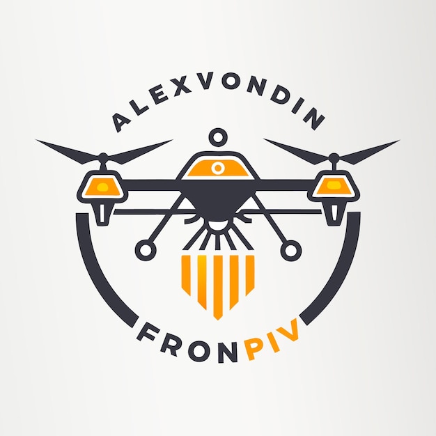 Minimalizm logo drona FPV