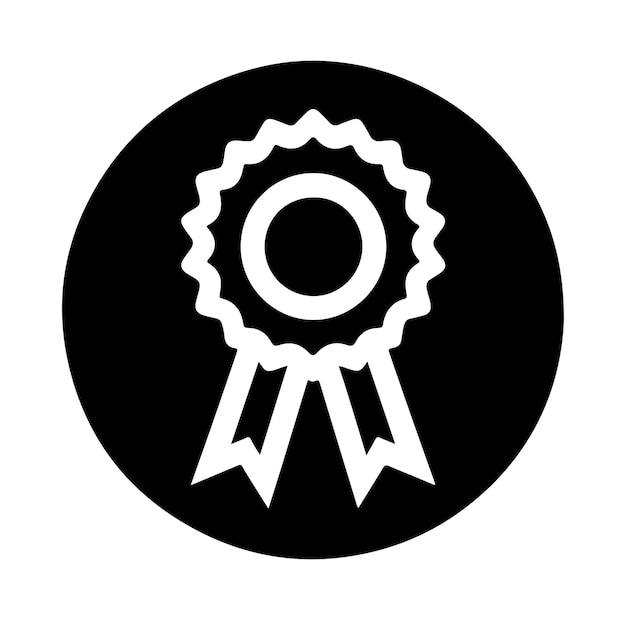 Minimalna gwarancja nagrody wstążka odznaka ikona lub medal cienka linia koncepcja minimalnej kontroli konsumenta.