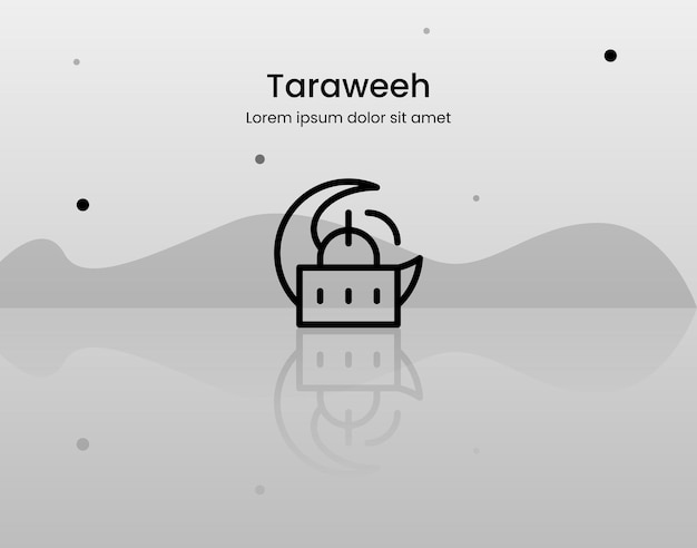 Minimalna ikona wektora dla taraweeh