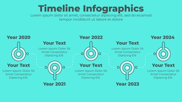 Plik wektorowy minimalna oś czasu biznesowa z krokami lub opcjami szablon prezentacji infografiki biznesowej