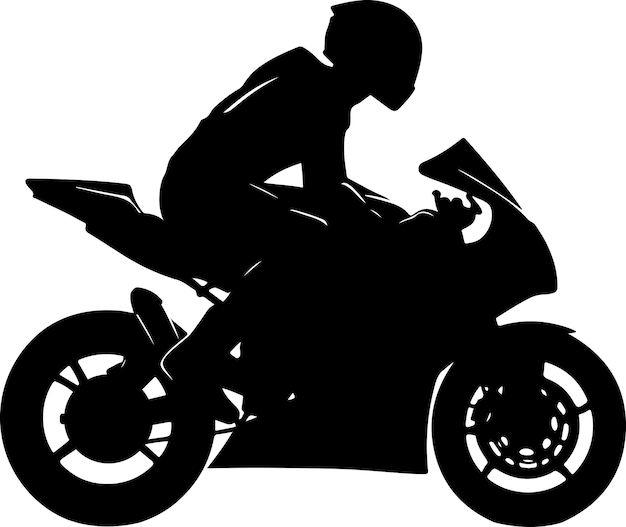 Plik wektorowy minimalna pozycja motocyklisty mężczyzna wektorowy sylwetka czarny kolor sylwetka 4