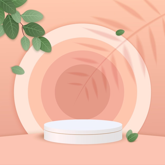 Minimalna scena 3d podium z produktem geometrycznym