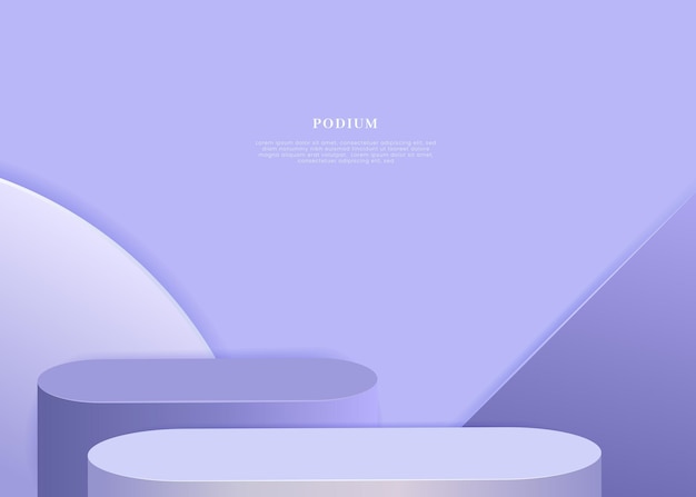 Minimalne geometryczne podium pastelowe tło dla prezentacji produktu ilustracja renderowania 3d