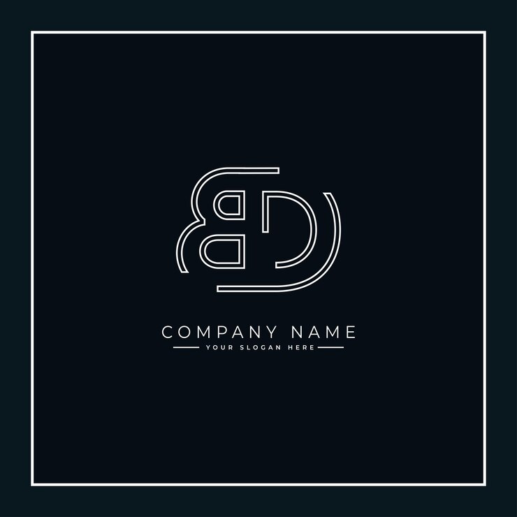 Wektor minimalne logo wektorowe dla monogramów b i d