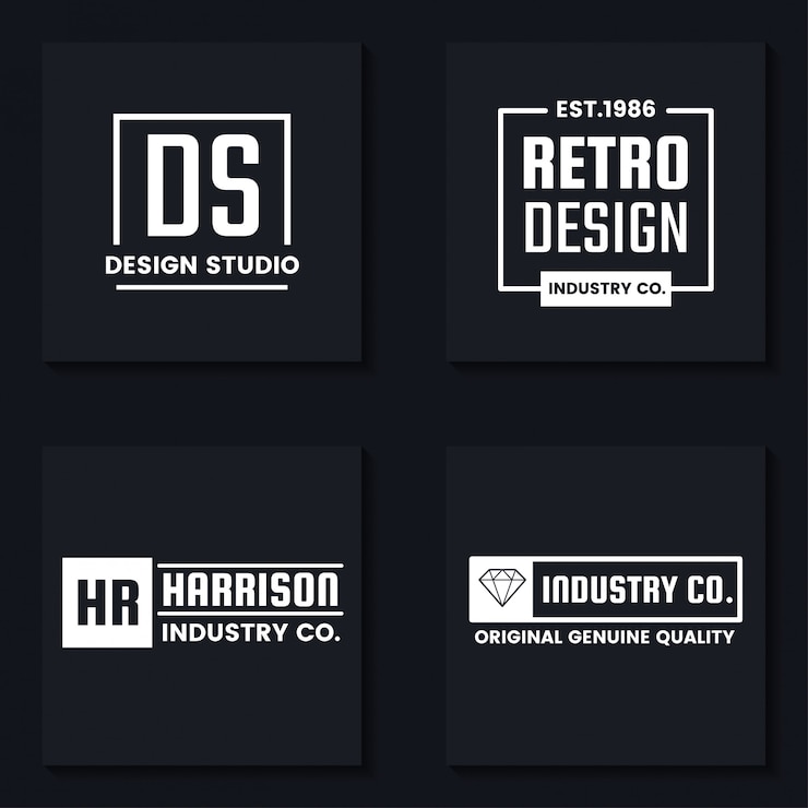 Wektor minimalne logo wektorowe na baner