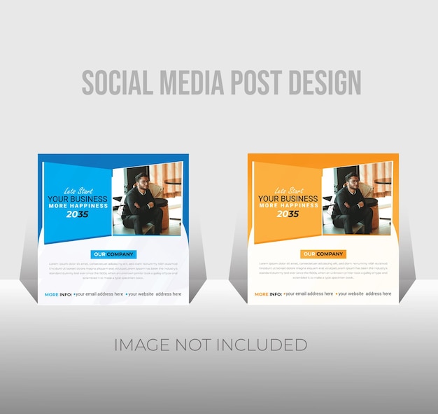 Plik wektorowy minimalny biznes podwójny kolor szablon postów w mediach społecznościowych