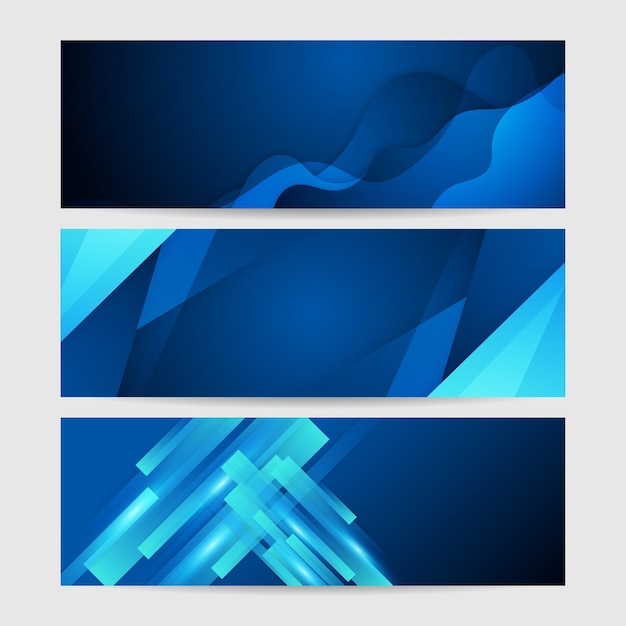 Minimalny niebieski sztandar geometryczne kształty abstrakcyjny nowoczesny projekt tła Projekt szablonu plakatu na tle sieci web baner broszura strona internetowa ulotka strona docelowa prezentacja i seminarium internetowe