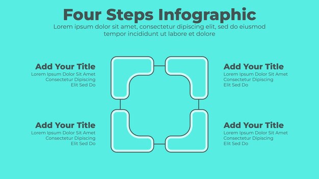 Plik wektorowy minimalny projekt 4 kroki lub opcje szablon prezentacji infografiki biznesowej
