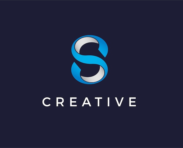 Minimalny szablon logo litery S.